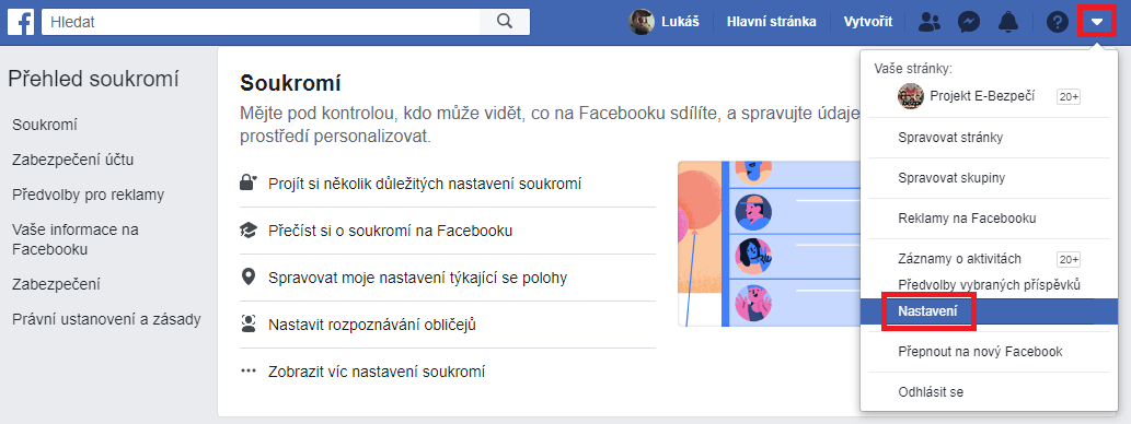 fb nastaveni